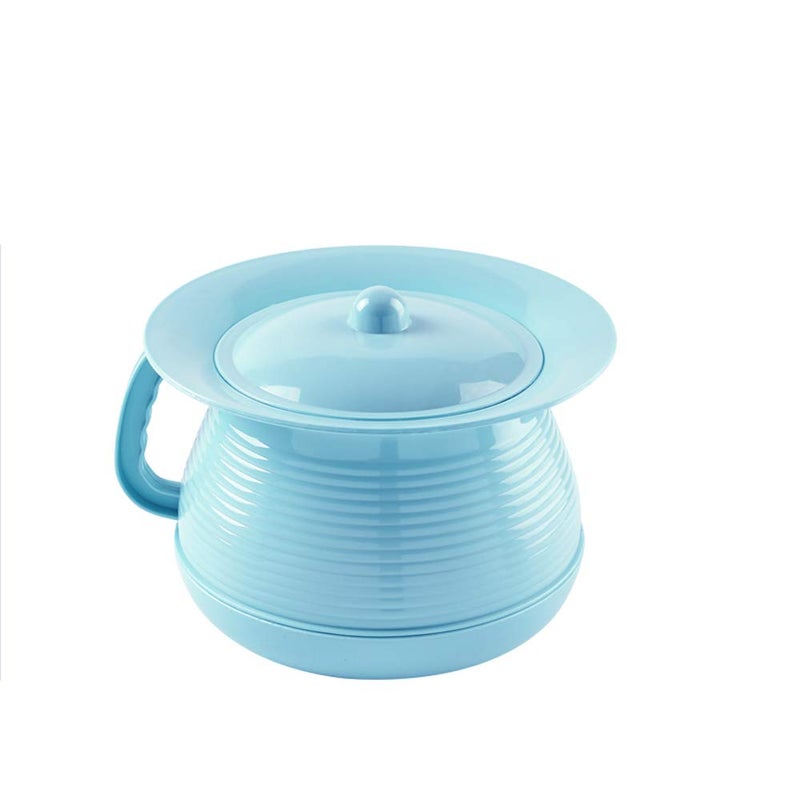 OOCOME Chamber Pot Bedpan Urinal Bottle Urine Pots Potty Pee Bucket Bedside Urinal with Lids to Prevent Odors Suitable for Kids Women and Men Blue
